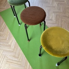 まる椅子3ケセットの画像