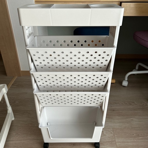 キャスター付 ファイルワゴン マガジンラック スリム デスク下