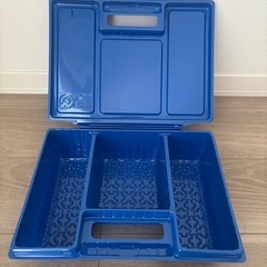 LaQ ラキュー 空箱 ケース 青 プラスチック 保管ケースの画像