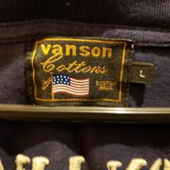 vanson  絶版 Tシャツ プリント&刺繍  Vネック 古着 の画像