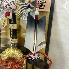 美品✨【端午の節句 飾りセット】豪華 兜飾り ＆ 弓太刀飾り ケース入りの画像