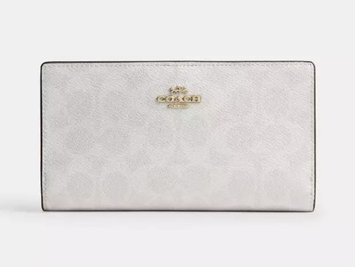 Coach コーチ スリム ジップ ウォレット・シグネチャー キャンバス