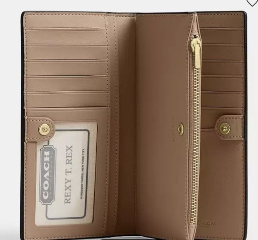 Coach コーチ スリム ジップ ウォレット・シグネチャー キャンバス