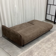 KH-39【新入荷　リサイクル品】ソファベッド　ブラウンの画像