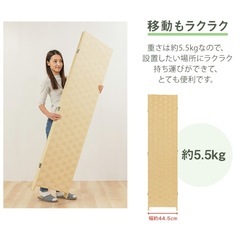 アイリスプラザ パーテーション 間仕切り 仕切り 衝立 目隠し 紙製パーティション（3連タイプ） PPPT-3P アイボリーの画像