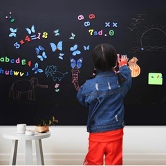 ブラックボード ホワイトボード 黒板シート 幅60cm x長さ200cm マグネット 磁石 貼ってはがせる お絵かき 子供部屋の画像