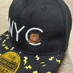 キャップ　キッズ　NYC ブラウンの画像