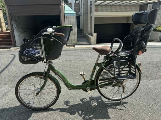 子供乗せ自転車　チャイルドシート付き