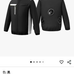 試着のみ3つファン空調服 三つ穴Sサイズファン付きブラックの画像