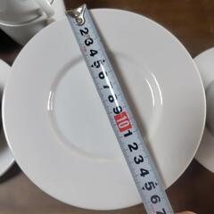 ホワイトカップ＆ソーサー14客セットの画像