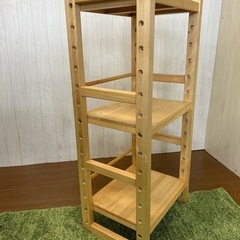 【リユース☆エコちょっぷ】木製ラック　観葉　ランドセルラック　キッズ　の画像