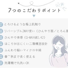 掛け布団 接触冷感 ひやとろ リバーシブル ブランケット 140×190 合物の画像