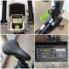 【超美品‼️】定価76,800円♪ FITBOX バイタルセンサー付き スピンバイク エアロバイク トレーニング フィットネス ダイエット ブラック♪の画像