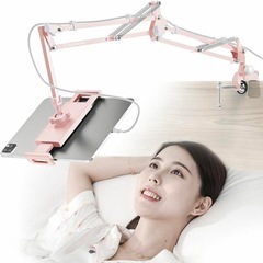 タブレットアーム　スタンド スマホアーム 寝ながら 推しカラー　ピンク の画像
