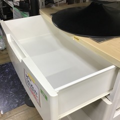 5段ウッドトップチェスト　タンス　引き出し　衣類収納　中古品　※はがれ有の画像