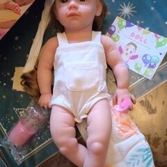 高品質 フルシリコン★プルップルな女の子★リボーンドール★性別あり★入浴可★新品7点セット★幼女 赤ちゃん プニプニ ケアモデルの画像