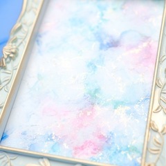 ⑨アルコールインクアート 原画 一点物 フレーム付き 絵画 インテリア の画像