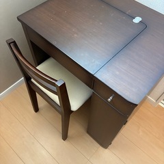 鏡台 ドレッサー LED照明　鈴木木工家具の画像