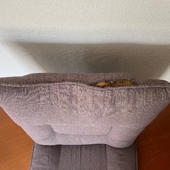 リクライニングできる座椅子（破れあり）の画像