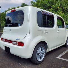 H24y　キューブ　3.3万km　15Xインディゴ+プラズマ　パールホワイト　車検：無し（車検整備費用込）の画像