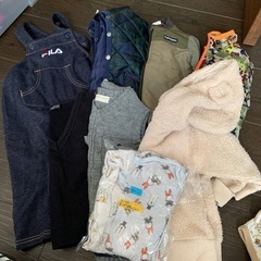90サイズ　服まとめて38着　春秋冬　① ズボン　ロンT トレーナー　パーカー　パジャマ　などの画像