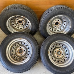 スズキ純正　キャリーなど　鉄ホイール　スタッドレス　145R12LT 4本の画像
