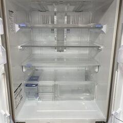 ☆三菱電機 520L 6ドア冷蔵庫 MR-E52S-N エレガントシャンパンカラー 自動製氷 日本製 2011年製の画像