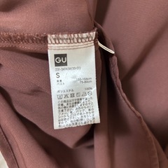 GUドレープシャツ　ブラウンの画像