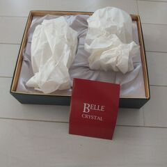 新品未使用箱入り自宅保管Belle Crystal ワイングラス 2個セット　RC330です。 エッチングデザインの美しいクリスタルグラス、イタリア製の画像