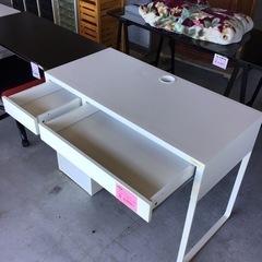 IKEA    ワークデスク　机　テーブル　白　ホワイト　中古品の画像