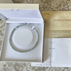 極美品！デパート Tasaki タサキ 高級 ブルーパール アコヤ真珠ネックレス 8.5〜9mm silver 証明書付 糸変え済の画像