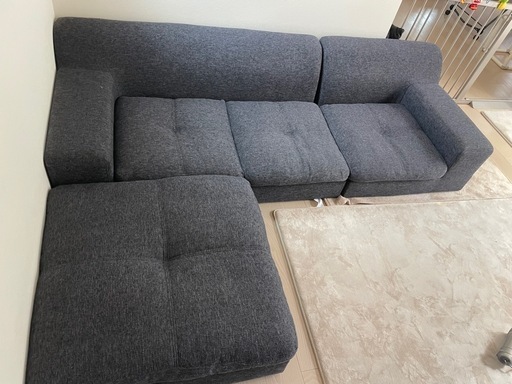 ソファ　ソファー　ベッド　2〜3人掛け　グレー　ファブリック