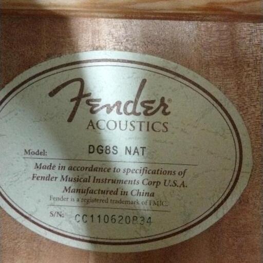 Fender アコースティックギター　dg8s 中古 高額買取実施中!!】Fender アコースティックギター DG-8S NAT | 楽器