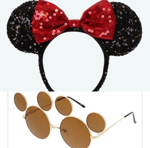 ディズニーランドカチューシャとサングラスセット