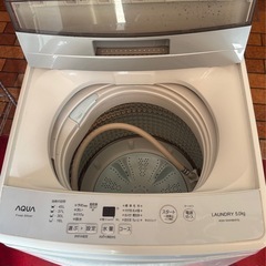 【2020年製】AQUA 全自動洗濯機 5kg 中古 の画像