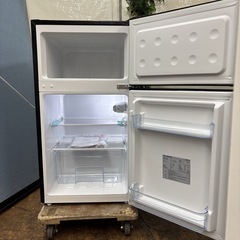 I538 🌈 2021年製の美品♪ SAMKYO 冷蔵庫 (95L) ⭐ 動作確認済 ⭐ クリーニングの画像
