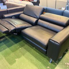 【愛品館八千代店】馬場家具　INTERLIVAX　2人掛　総本革電動リクライニングソファ　ヒューゴの画像