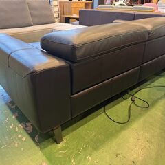 【愛品館八千代店】馬場家具　INTERLIVAX　2人掛　総本革電動リクライニングソファ　ヒューゴの画像