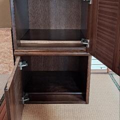 収納棚 BOX 木製 2個セットの画像