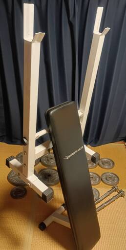 【最終値下げ・早いもの勝ち】ベンチプレス ダンベル＋プレート付き