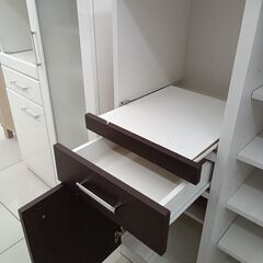 ★リユースのサカイ日立店★HJ7434 NITORI レンジ台 ダークブラウン H115×D42×W80 クリーニング済み の画像