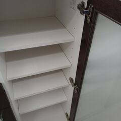 ★リユースのサカイ日立店★HJ7434 NITORI レンジ台 ダークブラウン H115×D42×W80 クリーニング済み の画像