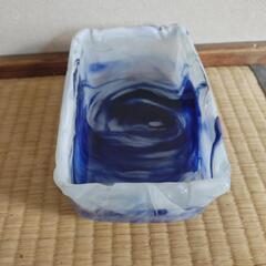 マーブル 型ガラス 器 20×12cm 深さ 7cmの画像