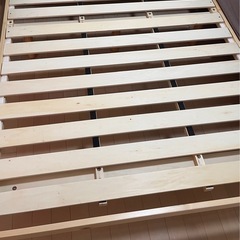 天然木3段階高さ調整 脚付きすのこベッド(SD NA)の画像