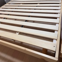 天然木3段階高さ調整 脚付きすのこベッド(SD NA)の画像