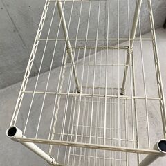 スチールラック ベージュ ワイヤーシェルフの画像