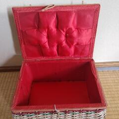 昭和レトロ かご 28× 20cm 深さ 16cmの画像