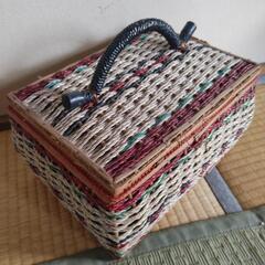 昭和レトロ かご 28× 20cm 深さ 16cmの画像