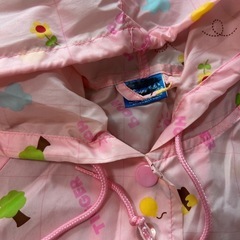 レインコート　110cm 女の子　プーさん　ピンク　の画像