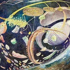 【特大】 F100号　色鉛筆絵画の画像
